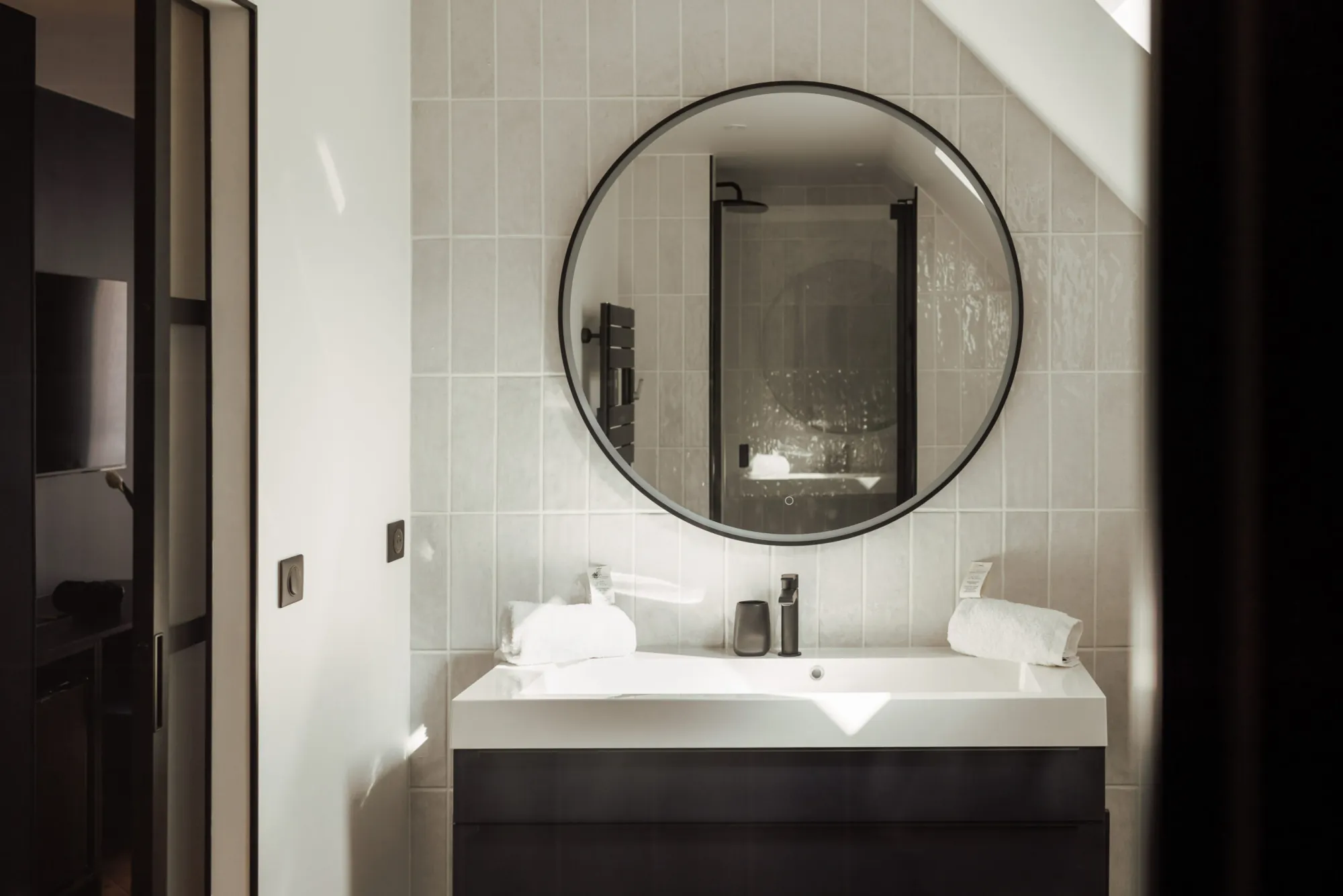 Salle de bain de la chambre Les Bussets