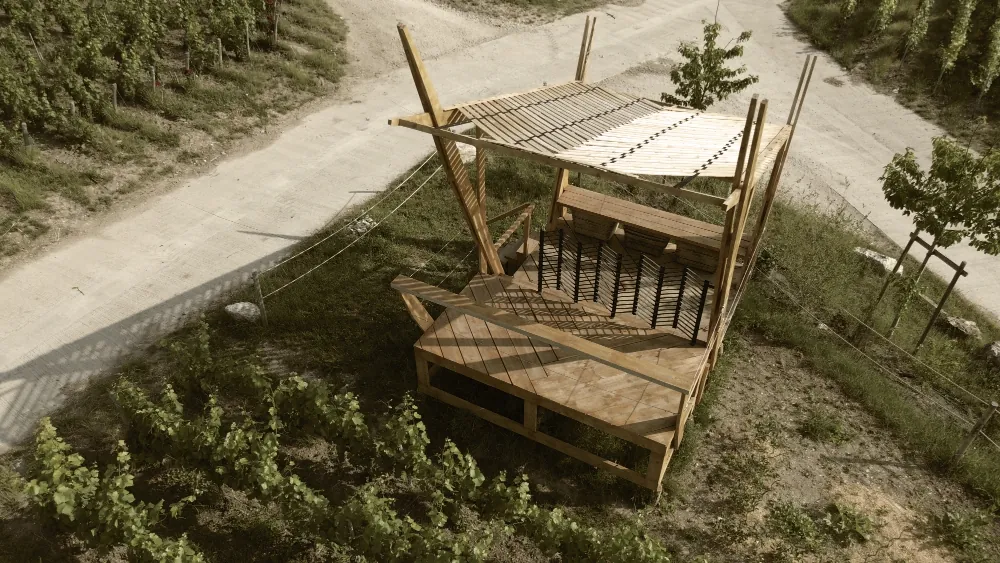 Loge aménagée au cœur des vignes de Verzenay